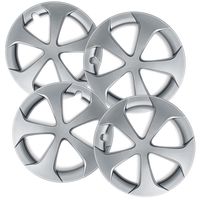 15 inch Hubcaps Best for 2012-2015 Toyota Prius - (Set of 4) Wheel Covers 15in Hub Caps SIlver Rim Cover - Car Accessories for 15 inch Wheels - Snap On Hubcap, Auto Tire Replacement Exterior Cap)
