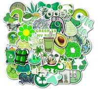 Dylan's Cabin Vsco Water Bottle Stickers Packs, Girl Cute Waterproof Vinyl Sticker, Laptop Luggage Phone Car Skateboard for Teenager (green/50pcs)