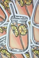 Mason Jar Summer Sun Ice Tea Vinyl Sticker, Laptop Sticker, Cute Sticker, Gifts for Her