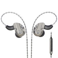 RevoNext NEX202 in Ear Monitor,Dual Driver 1DD+1BA Aluminum Alloy Shell Wired Earbuds with 0.78mm 2Pins 3.5mm Plug Upgraded Detachable Cables(mic, Gun Color)