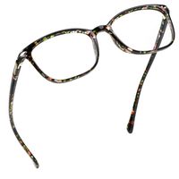 LifeArt Blue Light Blocking Glasses, Anti Eyestrain, Computer Reading/Gaming/TV Glasses for Women, Anti UV, Anti Glare (Floral, No Magnification)