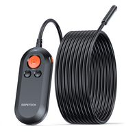 DEPSTECH 5.0MP WiFi Endoscope HD Inspection Camera, Wireless Snake Camera with Semi-Rigid Cable 6 LED Borescope for Android & iOS Smart - 16.5Ft