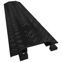 EZ Runner Slim PVC Drop Over Cable Ramp - Single Channel - Black