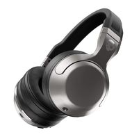 Skullcandy Hesh 2 Bluetooth Wireless Over-Ear Headphones with Microphone, Supreme Sound and Powerful Bass, 15-Hour Rechargeable Battery, Soft Synthetic Leather Ear Cushions, Black/Silver