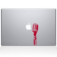 The Decal Guru Open Mic MacBook Decal Vinyl Sticker - 11" MacBook Air - Red (1140-MAC-11A-DR)