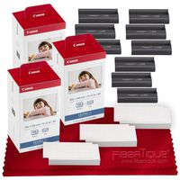 Canon KP-108IN Color Ink and Paper Set Includes Total of 324 Sheets and 9 Ink Cartridges and Fibertique Cleaning Cloth