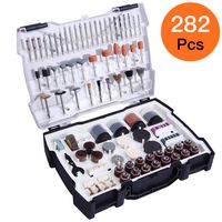 TACKLIFE Rotary Tool Accessories Kit 282 Pieces 1/8-inch Diameter Shanks Universal Fitment for Easy Cutting, Grinding, Sanding, Sharpening, Carving and Polishing-ARTO2C