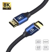 8K HDMI Cable, HDMI 2.1 Cable, 6ft HDMI Cable High Speed HDMI Cable, Substitute for 4K HDR HDMI Cable, Great for Xbox, PS4 HDMI Cable, Nintendo, Roku, and Apple TV, 2 Meters Long HDMI Cable, 6.6 ft