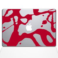 The Decal Guru 0165-MAC-11A-DR Paint Splatter Blood Vinyl Sticker, 11" Macbook Air, Red