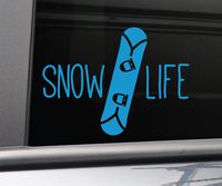 Nashville Decals Snow Life Snowboarding Snowboard Vinyl Decal Laptop Car Truck Bumper Window Sticker, 5" x 6.75", Blue