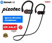 Pizotec Sports Bluetooth Wireless Headphone, New Model, for Gym/Running, Waterproof w/Active Noise Cancelling, 8-Hours Working time, Perfect Earhook, HD Sound w/Microphone
