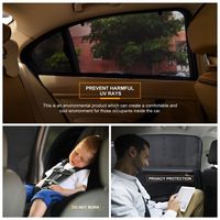 Uarter Universal Rear Side Window Baby Kid Pet Breathable Sun Shade Mesh Backseat (2 Pcs) Fits Most Small and Medium Cars