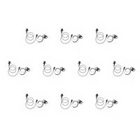10 Pack BOMMEOW BDS15-Y3 D Shape Earhanger D-Earpiece for Vertex Yaesu EVX-261 EVX-531 VX-520UD VX-180 VX-417