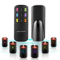 Key Finder Locator, New Model Wireless RF Key Item Tracker Locator with Remote, Smart Key Finder, 1 RF Transmitter and 6 Receivers for Car Keys Pets Purse Cellphone Wallet