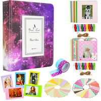 Borya Photo Album Accessories Bundles Set for Instax Mini Liplay/Instax Mini Link/Instax Mini 9/Mini 8/Mini 90/Mini 25/Polaroid Snap PIC-300/HP Sprocke/Kodak Mini 3-Inch Film(64 Pockets, Galaxy)