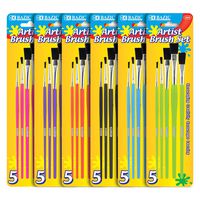 BAZIC Asst. Size Paint Brush 5 Pack Drafting Tool Set (3414-24)