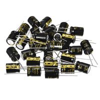 uxcell Aluminum Radial Electrolytic Capacitor with 10uF 400V 105 Celsius Life 2000H 10 x 13 mm Black 30pcs