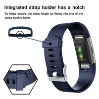 I-SMILE Fitbit Charge 2 Bands, Original Version Adjustable Colorful Silicone Replacement Wristhband with Secure Buckle for Fitbit Charge 2, 10 Colors Available