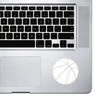 StickAny Palm Series Basketball Simple Sticker for MacBook Pro, Chromebook, and Laptops (White)