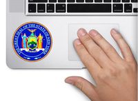 Oval seal of New York 3x3 inches color sticker state decal die cut vinyl - Made and Shipped in USA