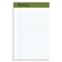 Ampad 20-152 Ruled pads, 50% recycled, perforated, 5 x 8, white, 50-sheet pads, 12/pack