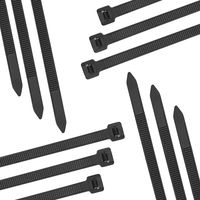 12" Heavy Duty Cable Zip Ties by Dekun, Ultra Strong 120 LB Tensile Strength Industrial Grade Wire Straps for Indoor and Outdoor Use, Black & White (100 Piece)