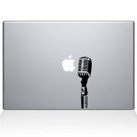 The Decal Guru Open Mic MacBook Decal Vinyl Sticker - 12" MacBook - Black (1140-MAC-12M-BLA)