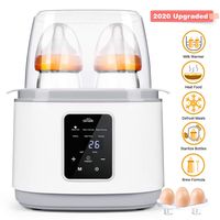 Baby Bottle Warmer, SIMBR Double Bottle Heater 6 in 1 Fast Baby Food Heater & Defrost BPA-Free Warmer with LCD Display Accurate Temperature Control Auto-Off for Breastmilk or Formula