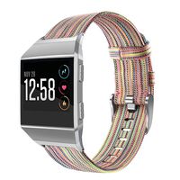 OenFoto Sport Bands Compatible Fitbit Ionic, Adjustable Nylon Wristband Replacement Watch Band Strap Accessory Bracelet for Fitbit Ionic Smart Watch, Large Small