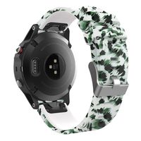 MoKo Garmin Fenix 5 Quick Fit 22mm Watch Band, Soft Silicone Replacement Strap for Garmin Fenix 5/5 Plus/Fenix 6/6 Pro/Instinct/Forerunner 935/Aproach S60 Smart Watch, Ink Painting