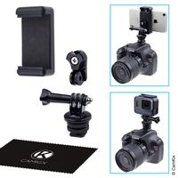 CamKix Hot Shoe Mount Adapter Kit - Compatible with Phone, GoPro Hero or DJI Osmo Action to The Flash Mount of Your DSLR Camera - Record Your Photo Shoot or use Phone Apps for Lighting