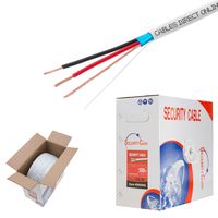 Cables Direct Online, Bulk 22/2 Shielded Stranded Alarm Control Cable Conductor 500ft Fire/Security Burglar Station Wire Security (Shielded (FTP), 22/2, Stranded, 500ft)