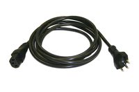 Interpower 86286110 Brazil Cord Set, NBR 14136 Plug Type, IEC 60320 C13 Connector Type, Black Plug Color, Black Cable Color, 10 Amps, 250 VAC Voltage, 2.5 m Length