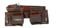 LAUTUS Oil Tanned Leather Tool Belt/Pouch/Bag, Carpenter, Construction, Framers, Handyman, Electrician - 100% LEATHER