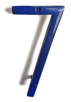 NACH hh-sdw6-blu-7 House Address Number Floating Shadow, Glossy Blue #7