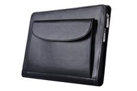 Premium Organizer Leather Portfolio, Fits Letter-Size / A4 Notepad,Black