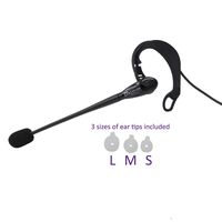 Discover D713 On Ear Wired Headset with in Ear Bud for Office, Call Center & Dispatch - Updated Design Includes 3 Different Size Ear Tips for Ultimate Comfort