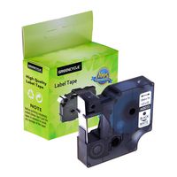 GREENCYCLE 1 PK Black on White Label Tape Compatible for DYMO D1 45013 S0720530 12mm wide7m Length 1/2 X 23' LabelManager 160 Hand-Held Label Maker