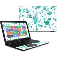 Mightyskins Skin Compatible with Hp 15t Laptop 15.6" (2017) - Teal Splatter | Protective, Durable, and Unique Vinyl Decal Wrap Cover | Easy to Apply, Remove, and Change Styles | Made in The USA