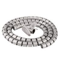 Chengsi Cable Organizer Coiled Tube Sleeve Cable Cable Management Sleeve (Silver Length59inches Diameter1.1inches)