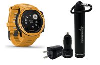 Garmin Instinct Rugged GPS Watch and Wearable4U Ultimate Power Pack Bundle (Sunburst)