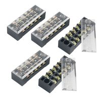 uxcell 5 Pcs Dual Row 5 Position Screw Terminal Strip 600V 15A