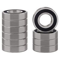 XiKe 10 Pcs 6207-2RS Double Rubber Seal Bearings 35x72x17mm, Pre-Lubricated and Stable Performance and Cost Effective, Deep Groove Ball Bearings.