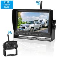 FHD 1080P Digital Wireless Backup Camera Support Split/Quard Screen High-Speed Observation System for RVs,Trucks,Trailers with 7"DVR Monitor Driving/Reversing Use IP69K Waterproof Super Night Vision