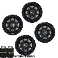 Kicker PSC65 6.5-Inch (160mm) PowerSports Weather-Proof Coaxial Speakers, 2-Ohm bundle
