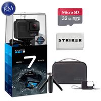 GoPro Hero 7 (Black) Action Camera with GoPro Travel Kit Essential Bundle: Includes - Shorty, Sleeve and Lanyard, and Case.
