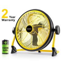 Geek Aire Fan, Battery Operated Floor Fan, 15600mAh Rechargeable Powered High Velocity Portable Fan, Air Circulator Fan with Metal Blade, up to 24h Run Time for Camping Travel Storm 12 Inch (Renewed)