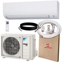 DAIKIN 24,000 BTU 18 SEER Wall-Mounted Ductless Mini-Split A/C Heat Pump System Maxwell 15-ft Installation Kit (230V) 12 Year Limited Warranty (24,000 BTU_208-230V)