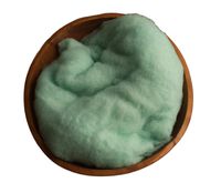 Newborn Fluff, Merino Wool Batting, Cloud, Basket Stuffer, Newborn Photo Prop (7 Ounce, Aqua Green)