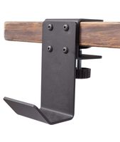 Stand Up Desk Store Clamp-On Under Desk Headphone Holder/Backpack Hook/Purse Hook | Provides a Convenient Place to Hang Headsets or Bags to Reduce Clutter (30 lb. Capacity) (Black)